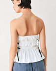 Beach Club Woven Strapless Top