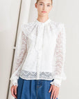 Cloud Romance Woven Lace Top