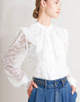 Cloud Romance Woven Lace Top