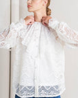 Cloud Romance Woven Lace Top