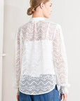 Cloud Romance Woven Lace Top