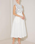 CAFÉ Noir Polka Woven Top