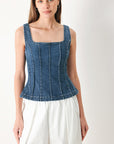 Honeyline Denim Top