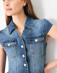 Lovely Collar Denim Top