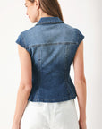Lovely Collar Denim Top