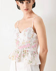 Garden Stay Woven Bustier Top