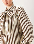 Flying Tomato Candyline Poet Striped Bow Blouse
