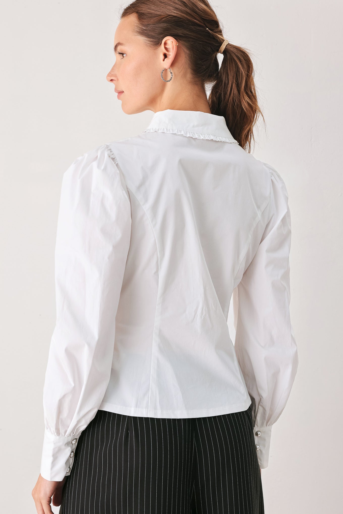 Flying Tomato | Romantic Pintuck Ruffle Blouse
