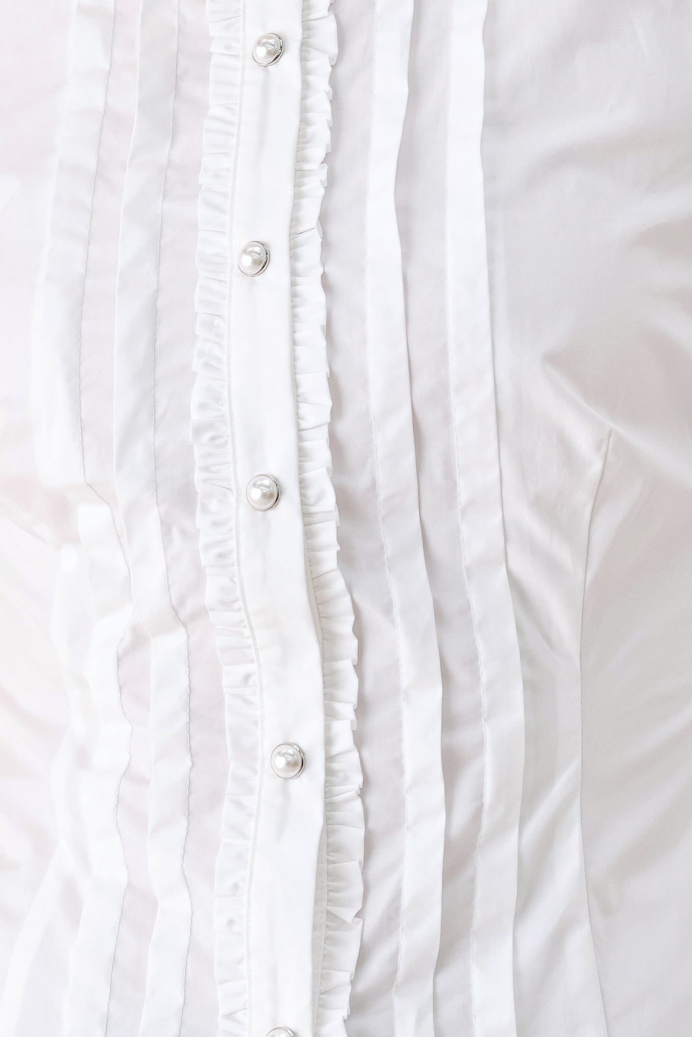 Flying Tomato | Romantic Pintuck Ruffle Blouse