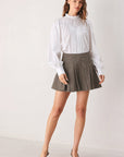Flying Tomato Porcelain Lace Pintuck Blouse