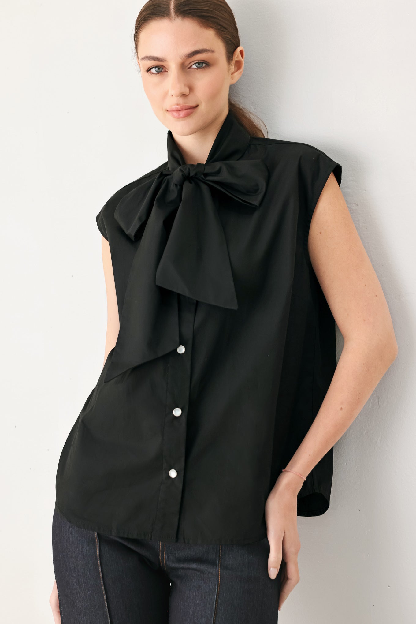 Flying Tomato | Statement Bow Sleeveless Blouse