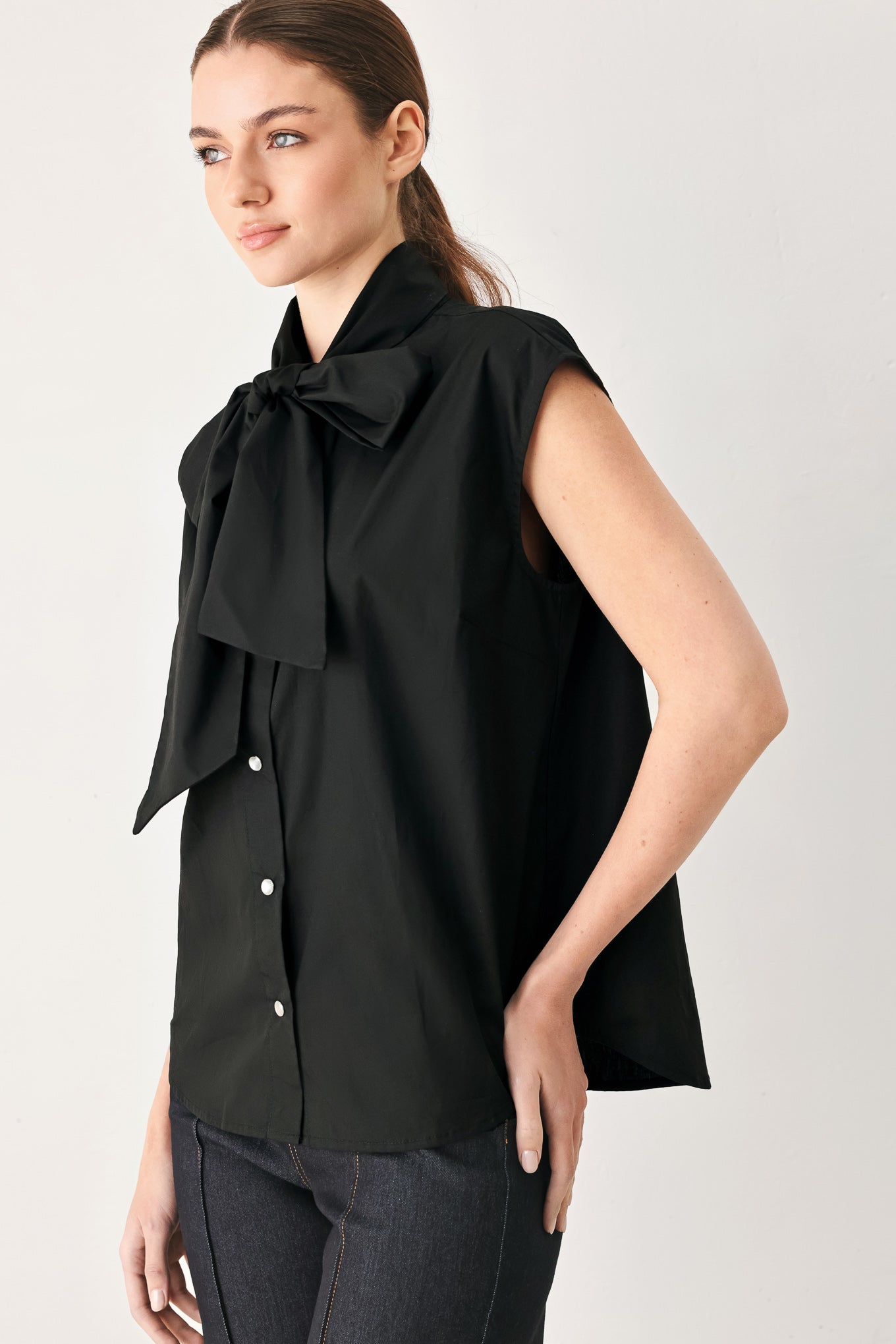 Flying Tomato | Statement Bow Sleeveless Blouse