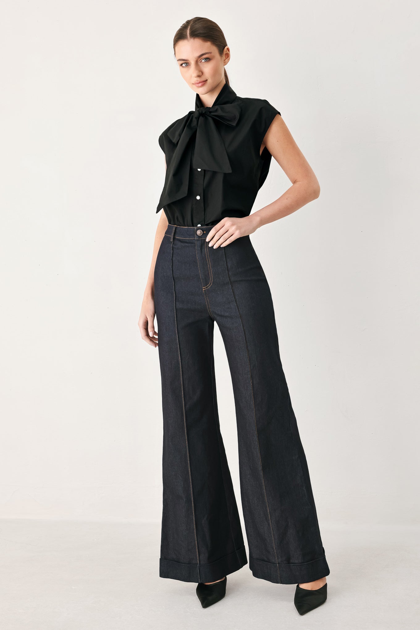 Flying Tomato | Statement Bow Sleeveless Blouse