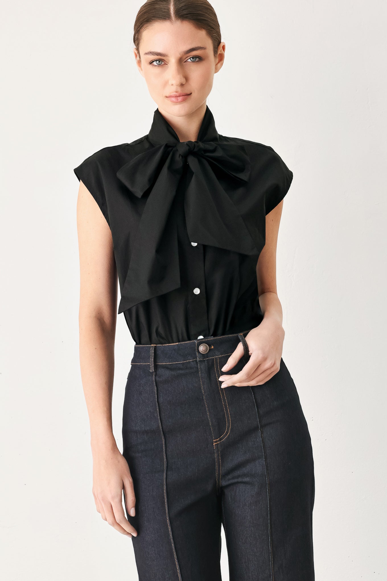 Flying Tomato | Statement Bow Sleeveless Blouse