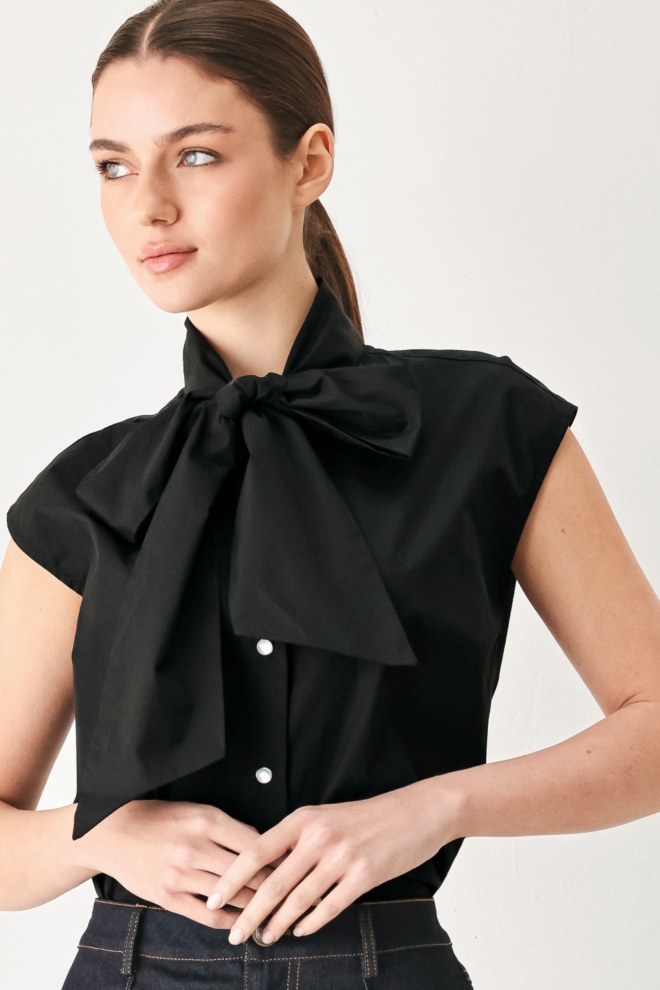 Flying Tomato | Statement Bow Sleeveless Blouse