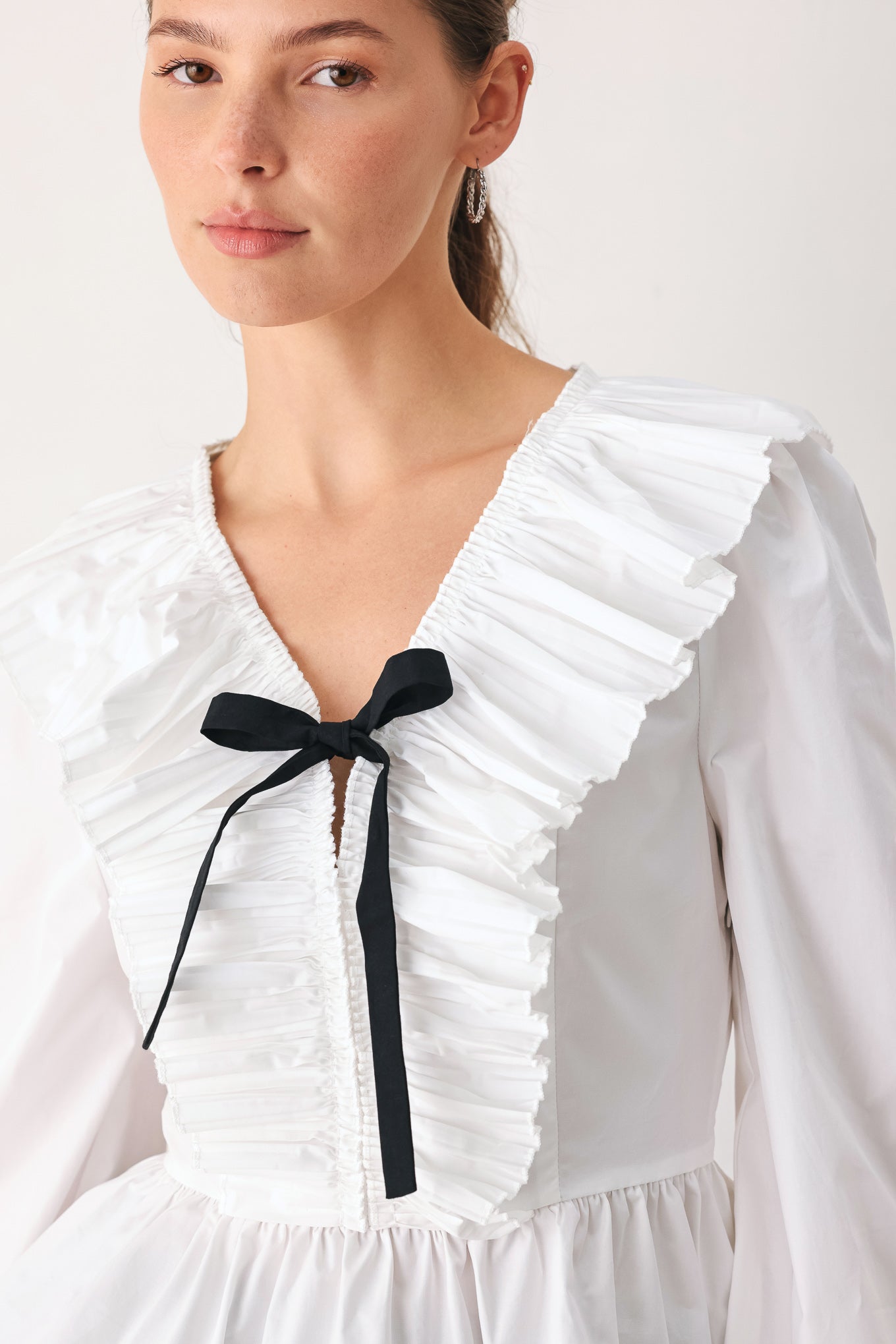 Flying Tomato Amelie Ruffle Bow Blouse