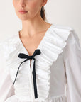 Flying Tomato Amelie Ruffle Bow Blouse