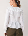 Flying Tomato Amelie Ruffle Bow Blouse
