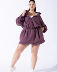 Full Size Game Day Dress - Deep Plum