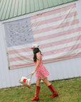Kiss me I'm American - Red Vintage Trucker Hat - My Pampered Life Seattle