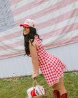 Kiss me I'm American - Red Vintage Trucker Hat - My Pampered Life Seattle