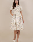 Maylee Dress in Ivory Cream Floral