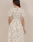 Maylee Dress in Ivory Cream Floral