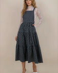 Shay Overall Dress in Navy Floral