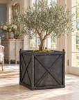 Park Hill Large Metal Estate Planter – Noir