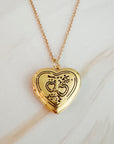 Nostalgic Heart Initial Open Locket Necklace
