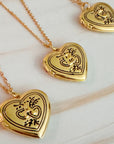 Nostalgic Heart Initial Open Locket Necklace