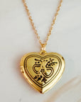 Nostalgic Heart Initial Open Locket Necklace
