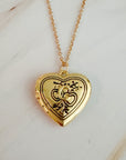 Nostalgic Heart Initial Open Locket Necklace