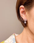 Sparkly Bow Teardrop Earrings