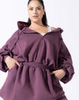 Full Size Game Day Dress - Deep Plum