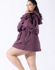 Full Size Game Day Dress - Deep Plum