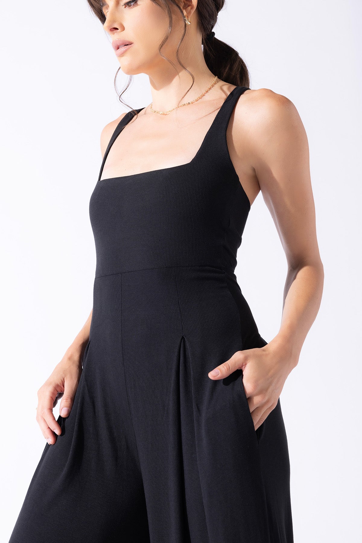 Full Size Go with the Flow Jumpsuit - Black