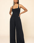 Full Size Go with the Flow Jumpsuit - Black