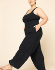 Full Size Go with the Flow Jumpsuit - Black