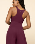 POPFLEX Full Size Go with the Flow Jumpsuit - Vineyard Wine