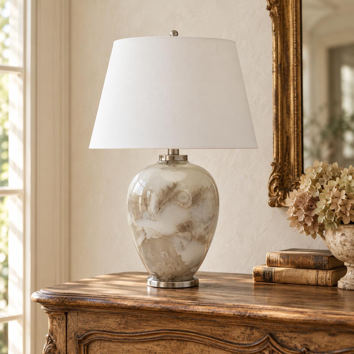 Park Hill Nebula Glass Table Lamp