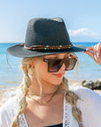 Boho Accent Panama Hat
