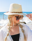 Boho Accent Panama Hat
