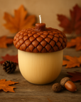 Acorn Sculpture Candle – Hand-Poured Soy Wax | Rustic Fall Decor