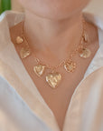 Heart Lockets Multi Charm Necklace