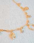 Horseshoe And Clover Multi Charm Bracelet