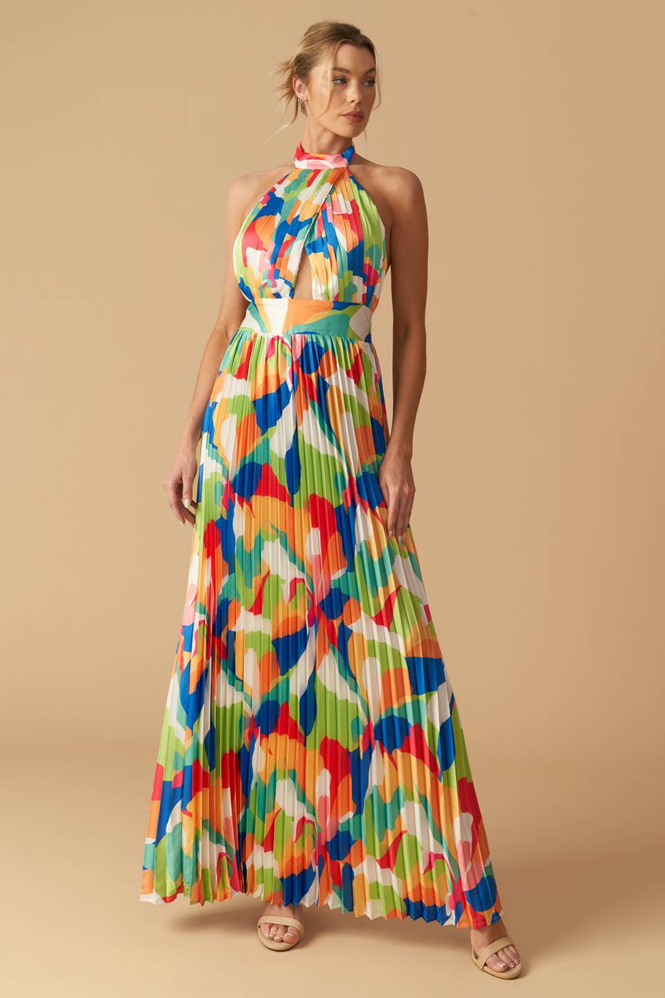 Flying Tomato Keep Blooming Woven Maxi Dress