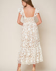Still Thinking Lace Midi Dress