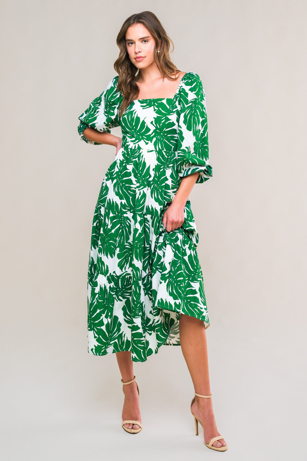 Flying Tomato All The Drama Woven Midi Dress