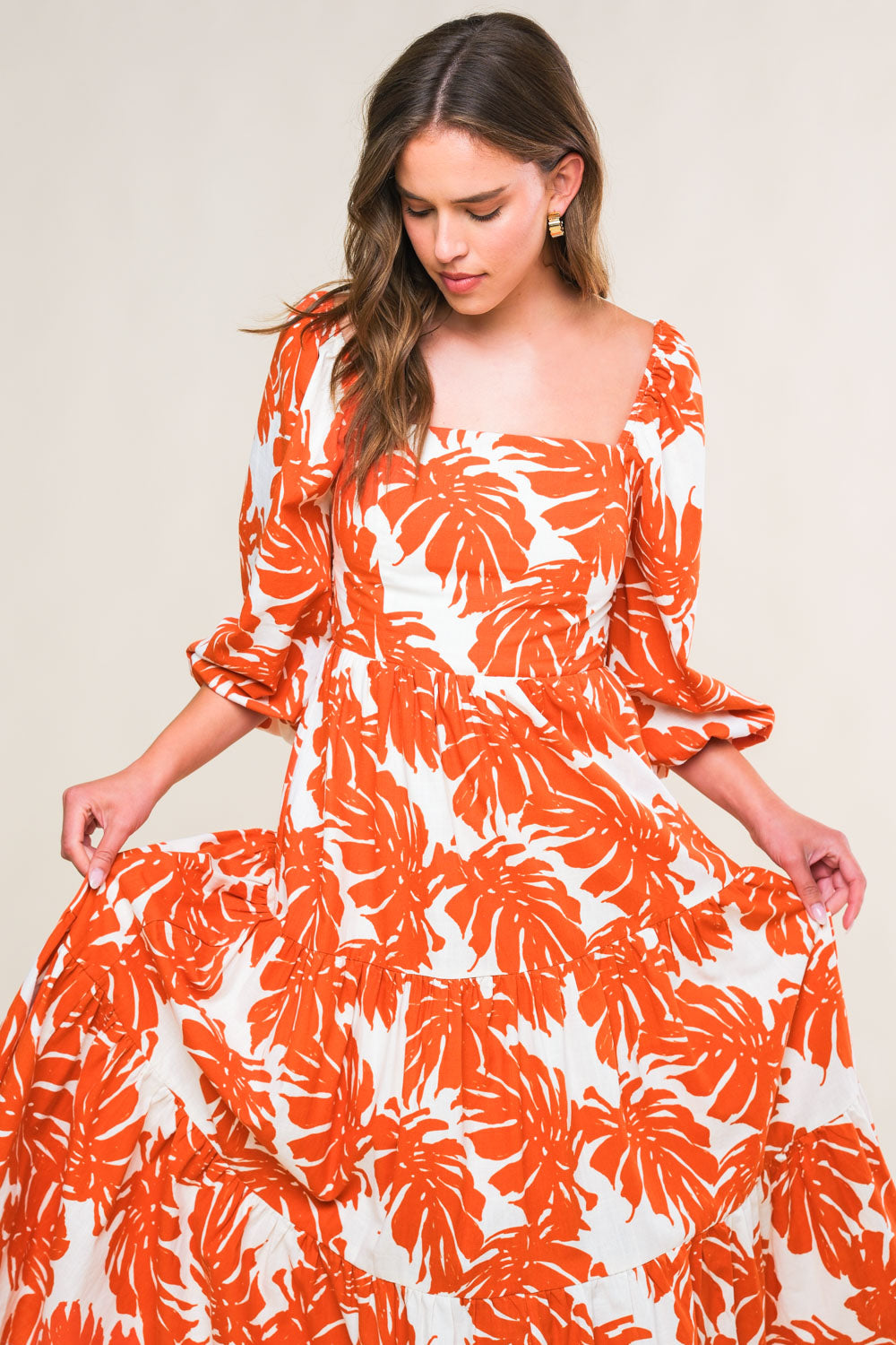 Flying Tomato All The Drama Woven Midi Dress